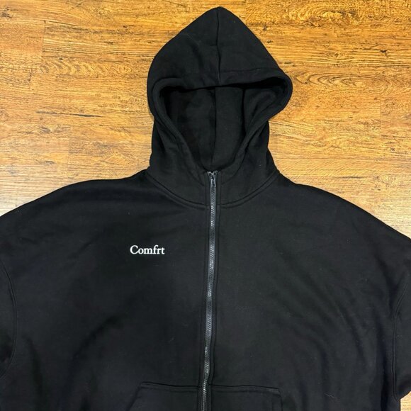 COMFRT Other - COMFRT Black Cloud Full Zip Hoodie Casual Relaxed Oversized Sweatshirt Men's L